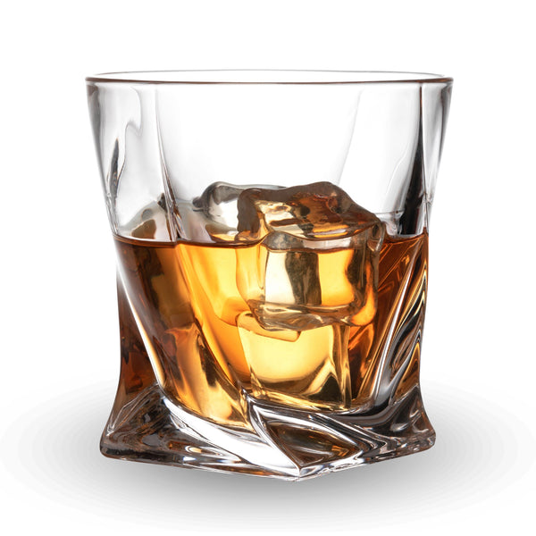eckig gedrehtes Whisky-Glas 300 ml